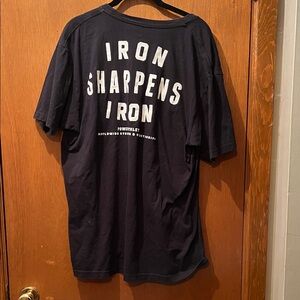 Power Athlete Radio Black Graphic T-Shirt XL iron sharpens